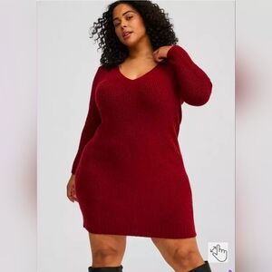 Torrid Burgundy Ribbed Sweater